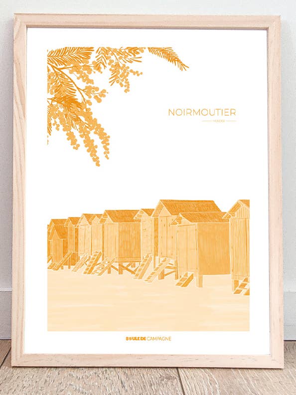 Affiche Noirmoutier - Les Mimosas pour la vente par Boule de Campagne