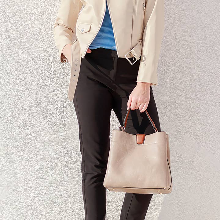 Jen & Co. - Wholesale Satchel - Women's - *SALE* M1951 Tati Monogrammable Satchel w/ Shoulder Strap