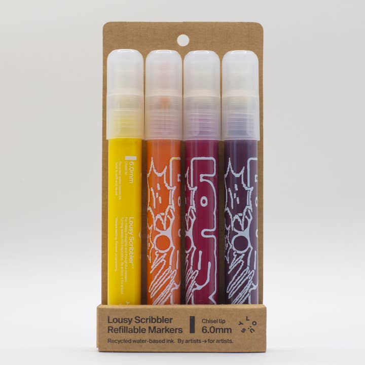 LOUSY - Wholesale Marker - Lousy Scribbler 4 Pack — Sustainable Refillable Markers2