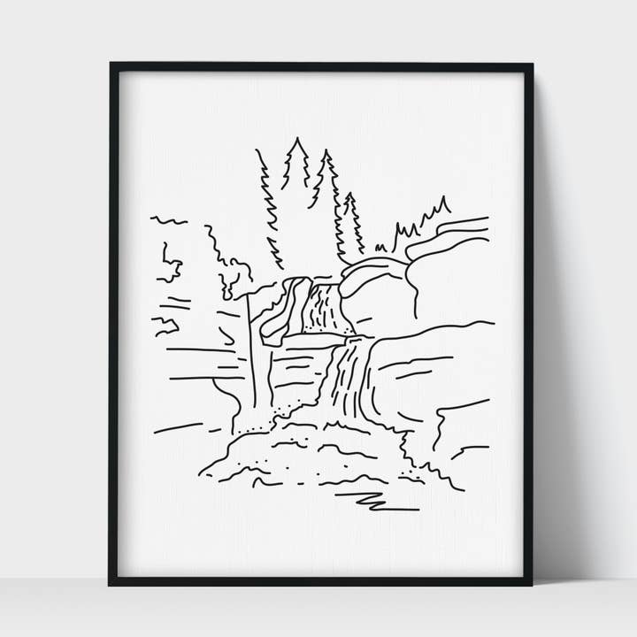National Park Hot Springs Unframed Art Print for wholesale by Scenic Route Shop