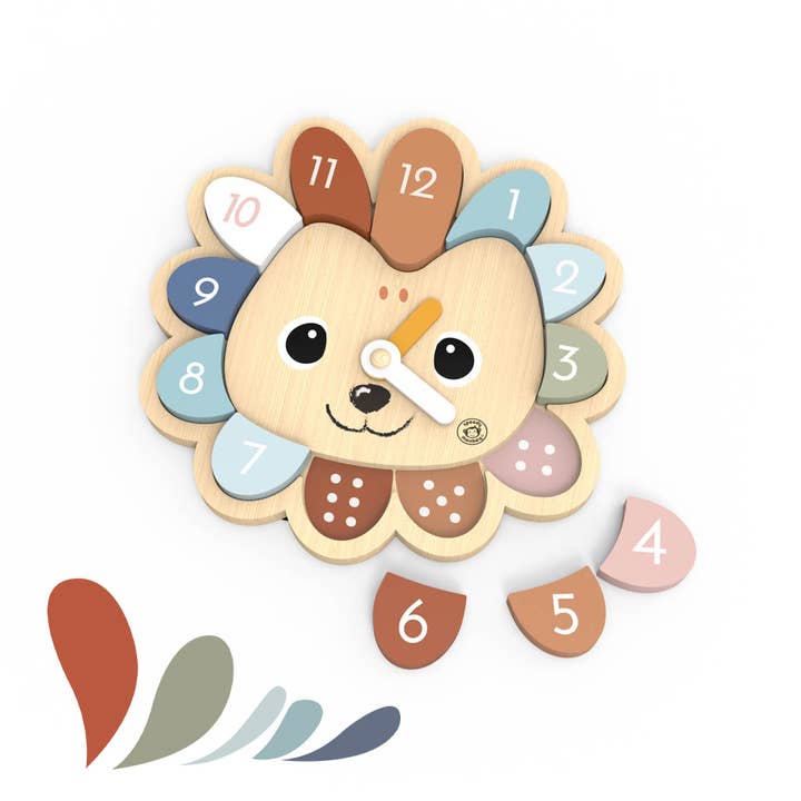 BTL Diffusion UK LTD – wholesale Wood toy – Child – Speedy Monkey Educational clock - hedgehog1