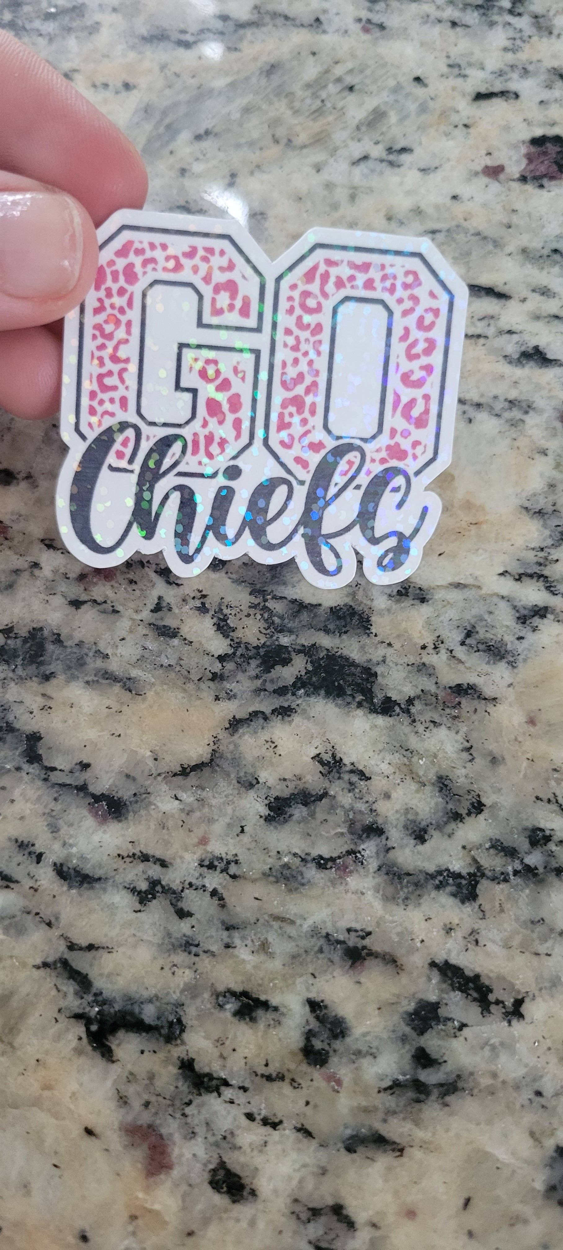 Dashmonograms - Wholesale Sticker - Chiefs Football Stickers, Chiefs Sticker, Glitter Sticker3