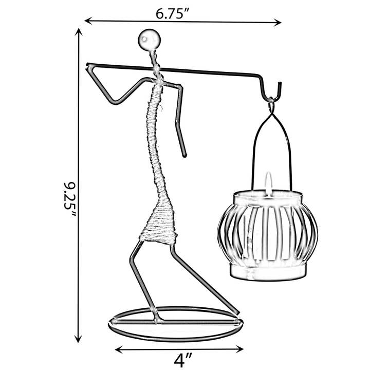 Quickway Imports - Vendita all'ingrosso Portacandele - Portacandele a forma di filo portacandele a lanterna8