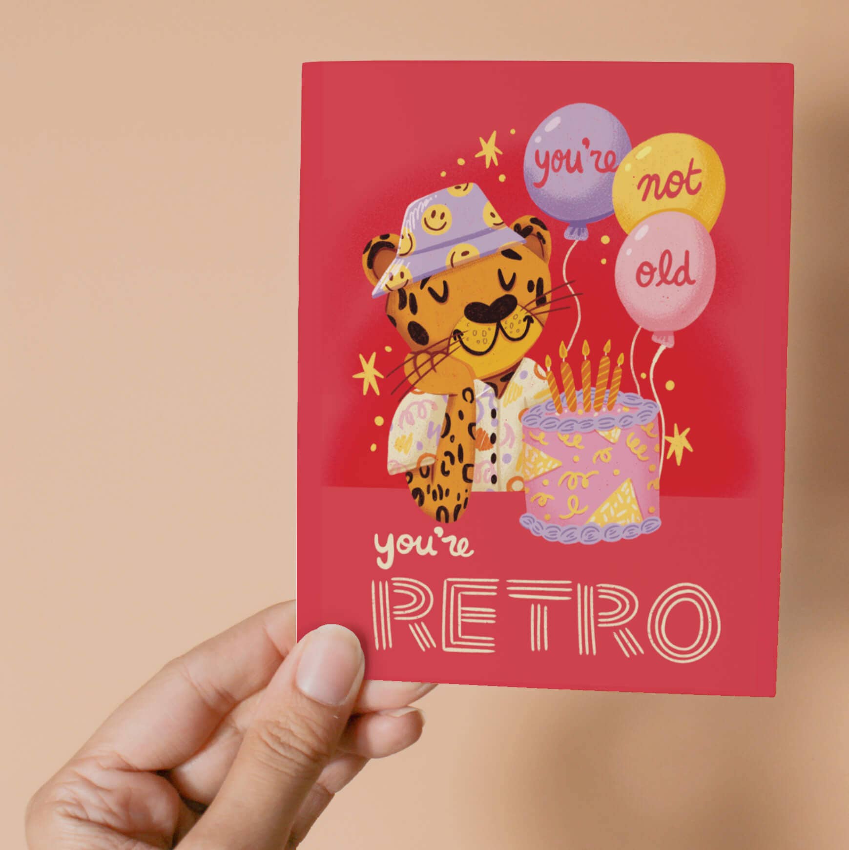 Wallflower Studio Co. - Wholesale Birthday Card - Not Old, Just Retro Birthday Card3