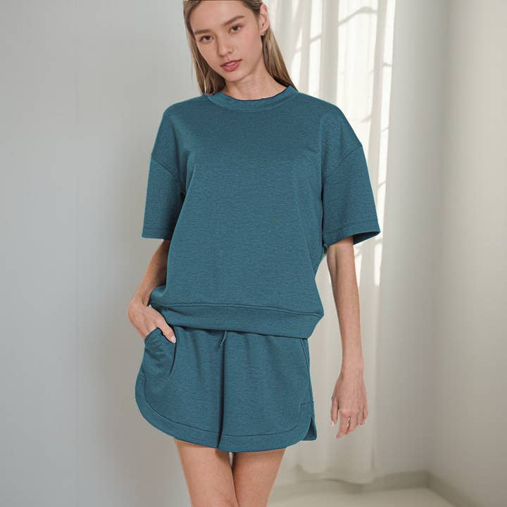 42POPS – wholesale Lounge set – Women's – `.Scuba Sweatshirts & Shorts 2PC Set20