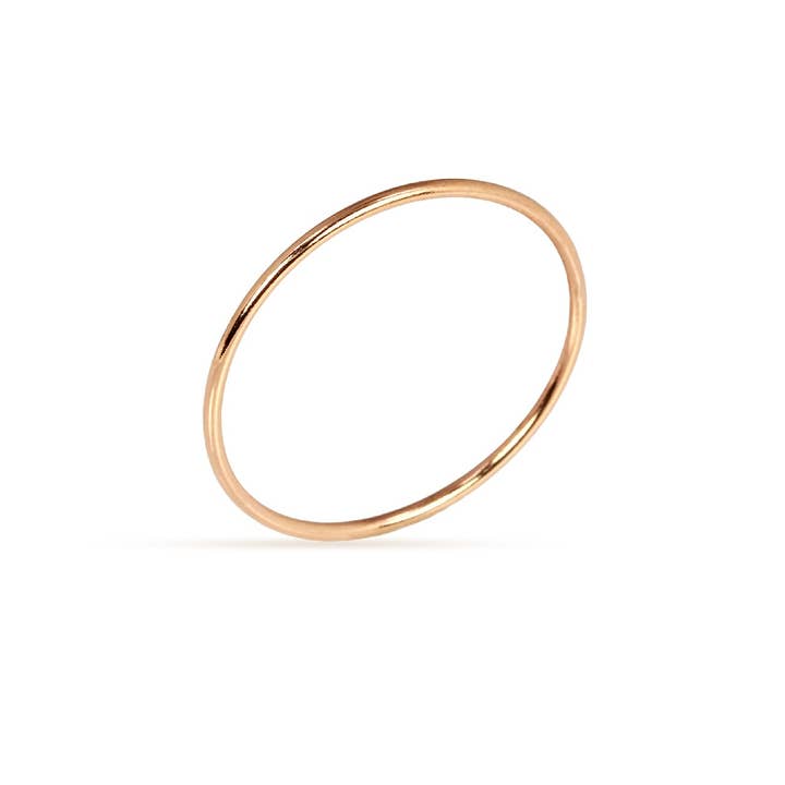 14Kt Roségoud Gevuld 16,1x1mm Stapelring Maat 3 - 4 stuks/pak voor wholesale door Plazko