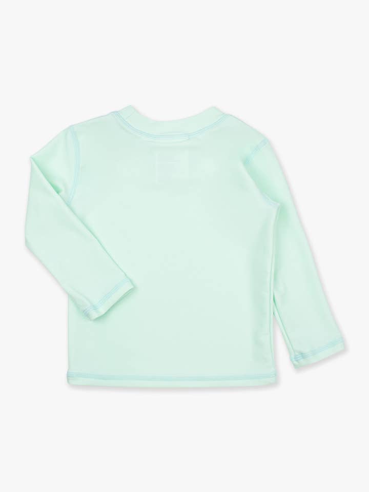 Green Boys Mint Long Sleeve Rash Guard for wholesale on Faire