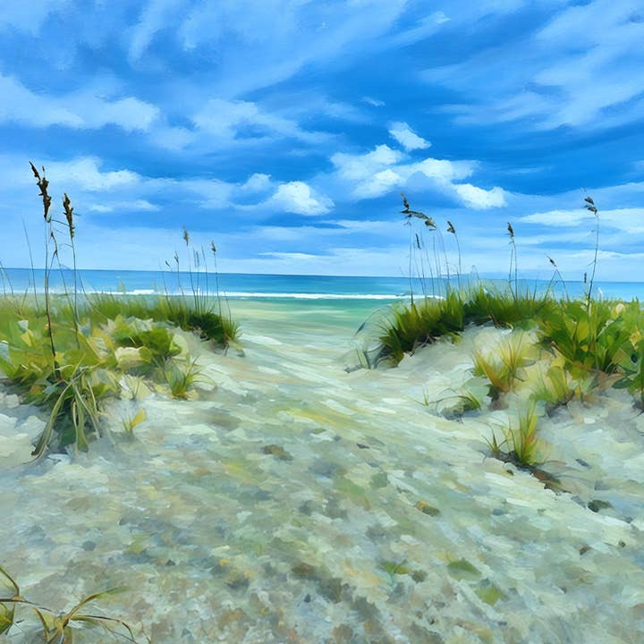 Path to the Sea – Fine Art Framed Print for wholesale by Maple Hill by Karen