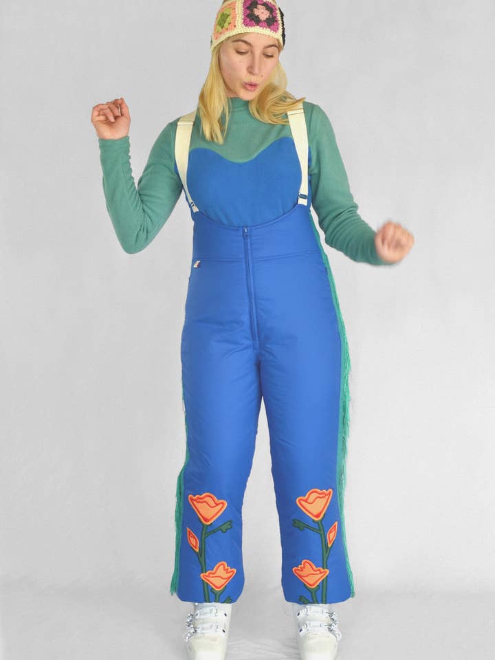 Hoohah - Wholesale Pants - Women's - Western Bibs in Beryl Blue6