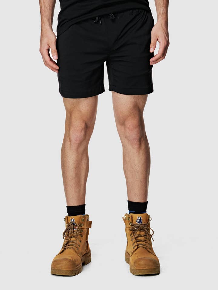 Mens Elastic Light Short Black for wholesale by ELWD workwear