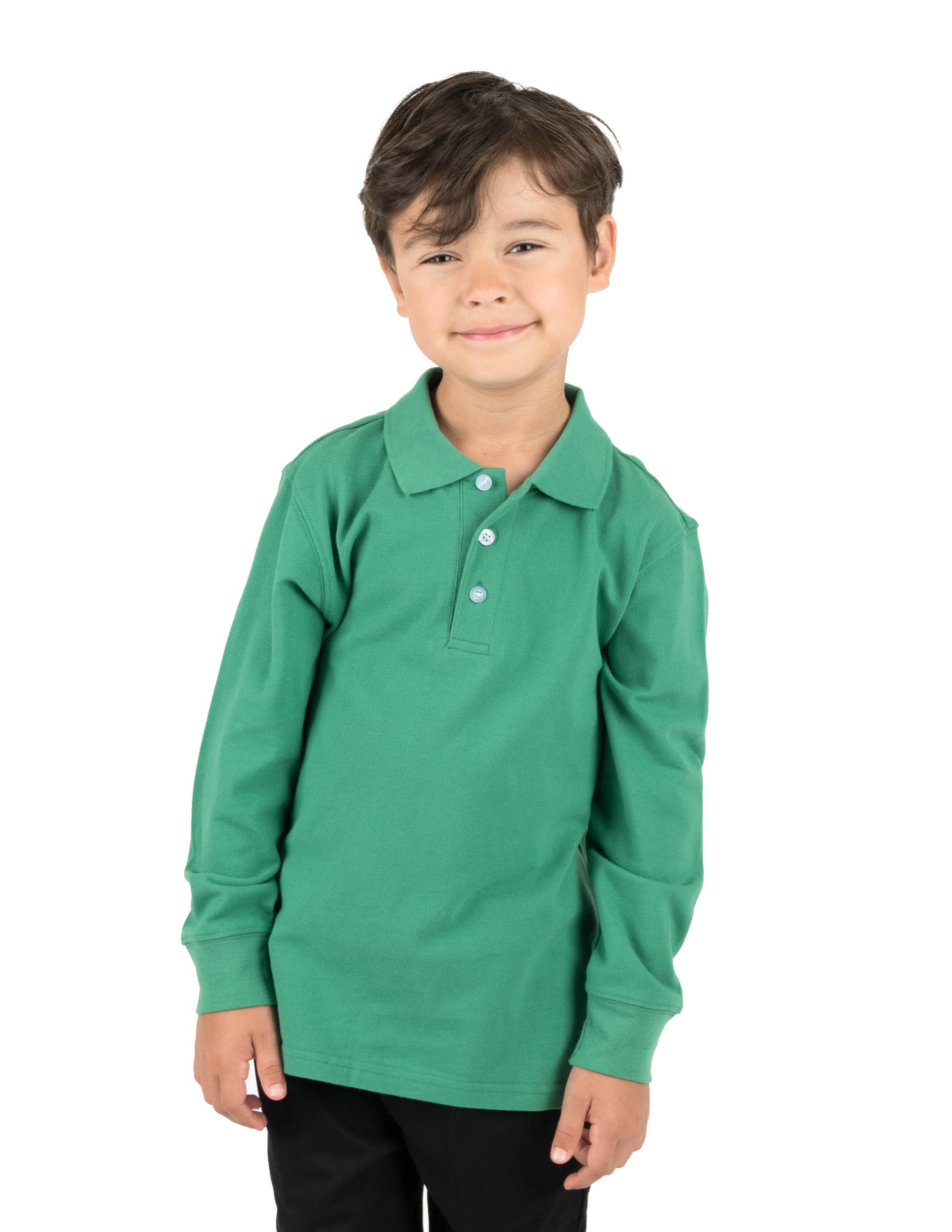 Leveret Pajamas – wholesale T-shirt – Kids – Kids Boys Long Sleeve Cotton Polo Shirt12