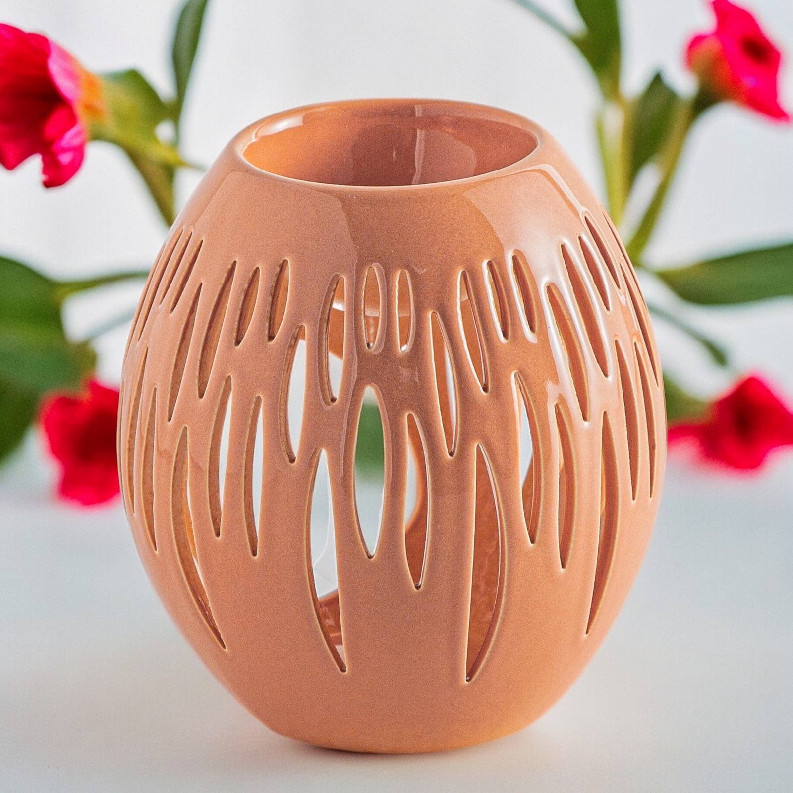 Zen'Arôme - Wholesale Oil Warmer - Ceramic Oval Wax Melter for Scented Wax Melts Terra8