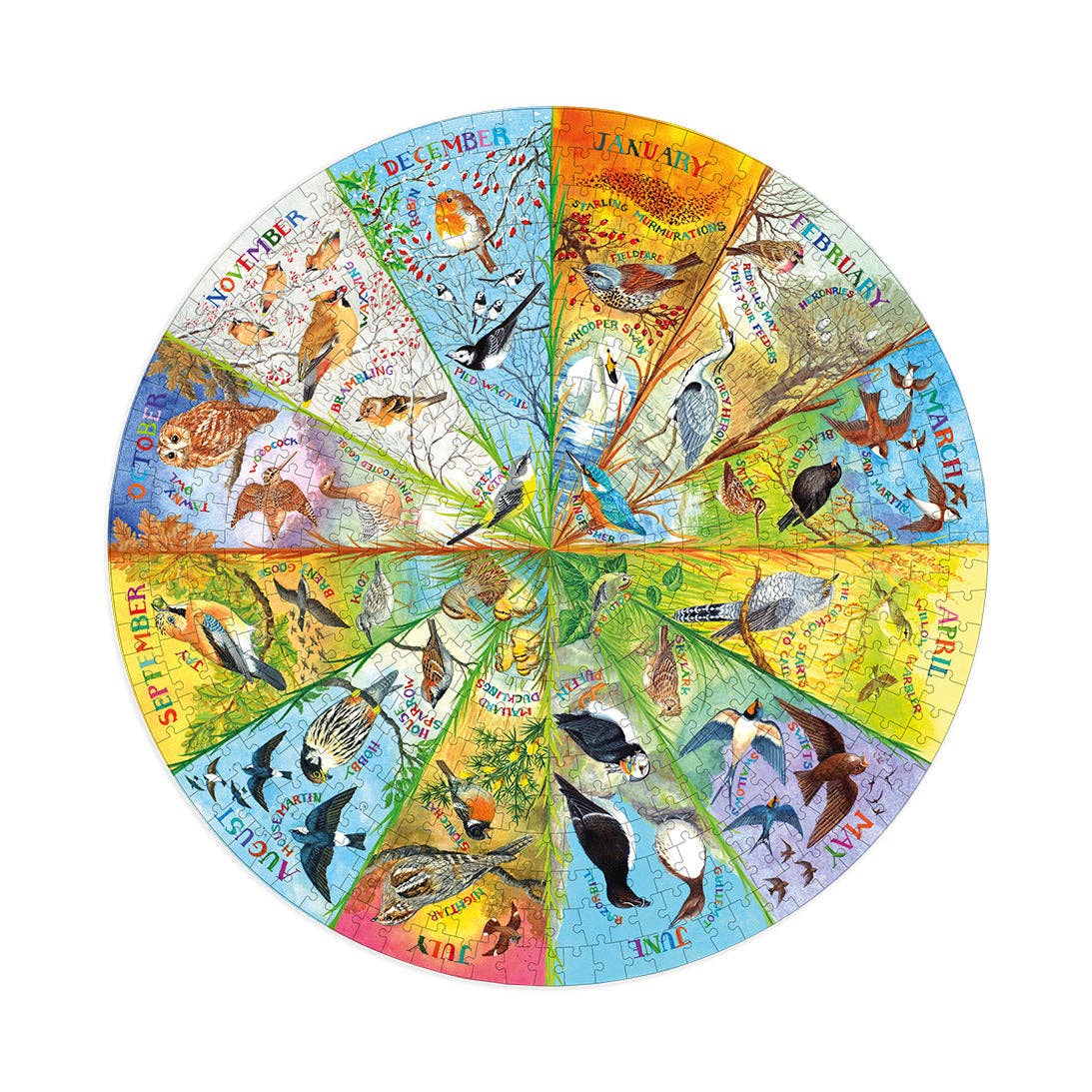 Gibsons Games Ltd – wholesale Puzzle – Adult – RSPB Birds of the Year 500 Piece Circular Jigsaw Puzzle3