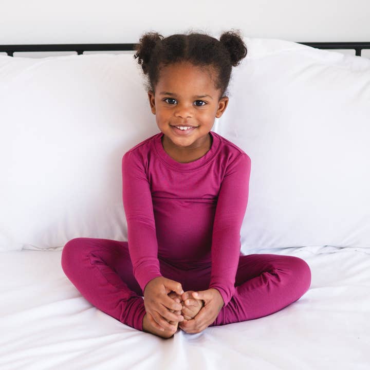 Cranberry Bamboo 2-Piece Set Toddler Pajamas for wholesale by Will & Charlie Shop