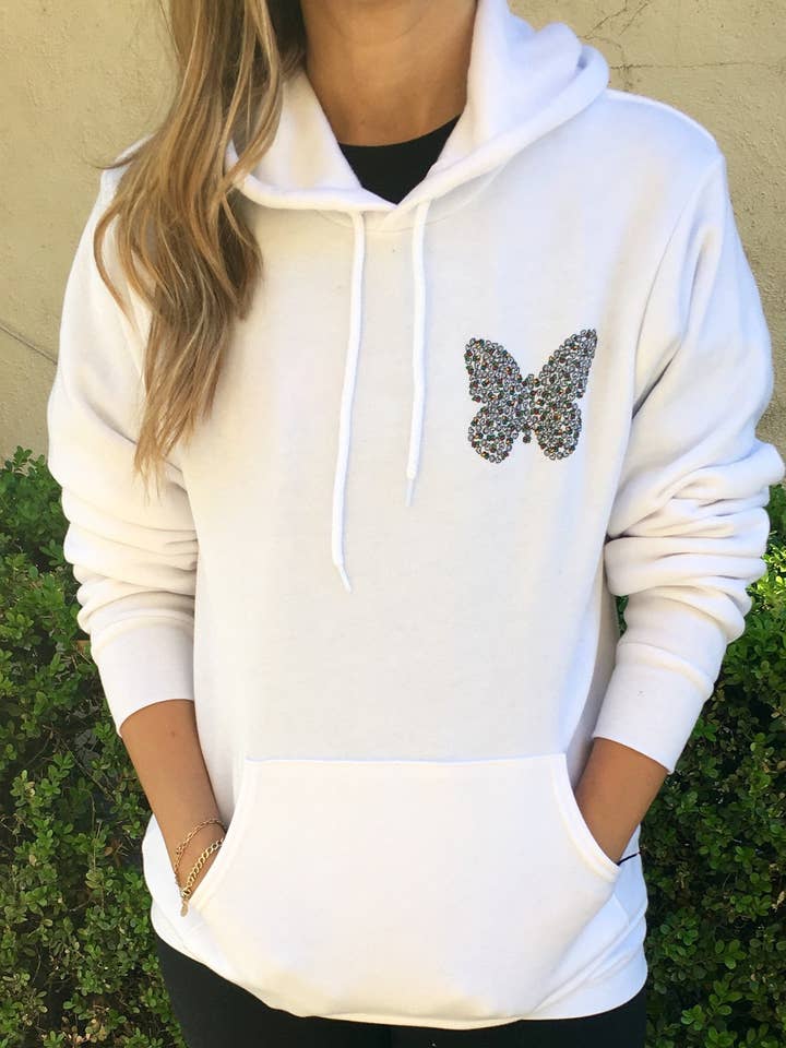 Project 360 - Vente Sweat à capuche – femme - CHLA : Effet papillon - Pull Icone (Unisexe)1