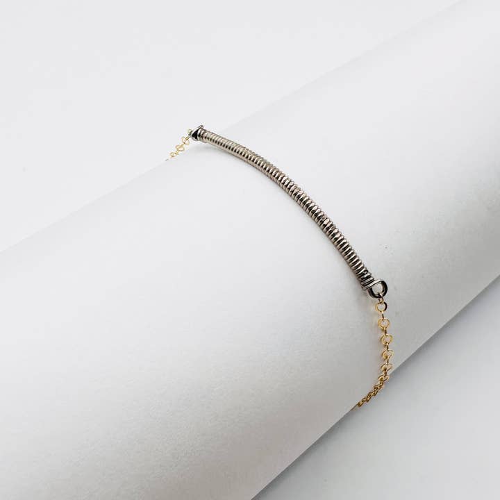 Hammered Bar Bracelet for wholesale by Middle Sister Designs