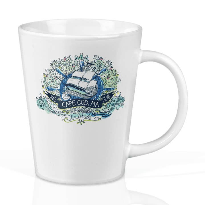 Customizable Vegan Leather Daily Tote: Watercolor Nautical for wholesale by Matrix