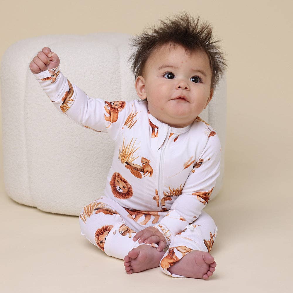 Snuggle Hunny - Wholesale Sleepsuit - Baby - Lion Organic Snugglesuit Convertible Romper6