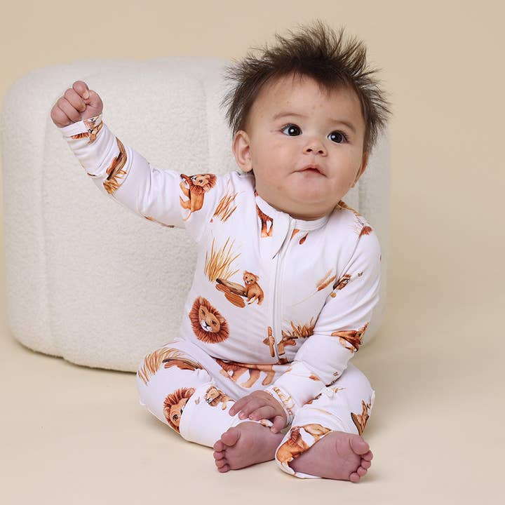Snuggle Hunny - Wholesale Sleepsuit – Baby - Lion Organic Snugglesuit Convertible Romper6