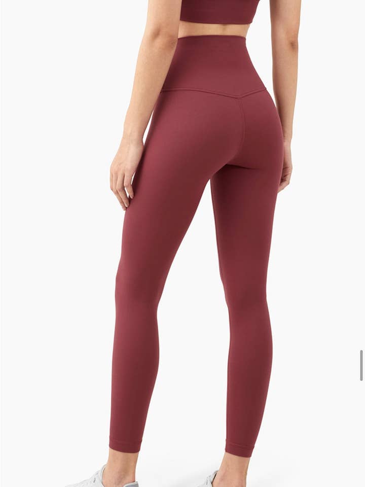 Leggings bordeaux per la vendita all'ingrosso da parte di Belsize Activewear