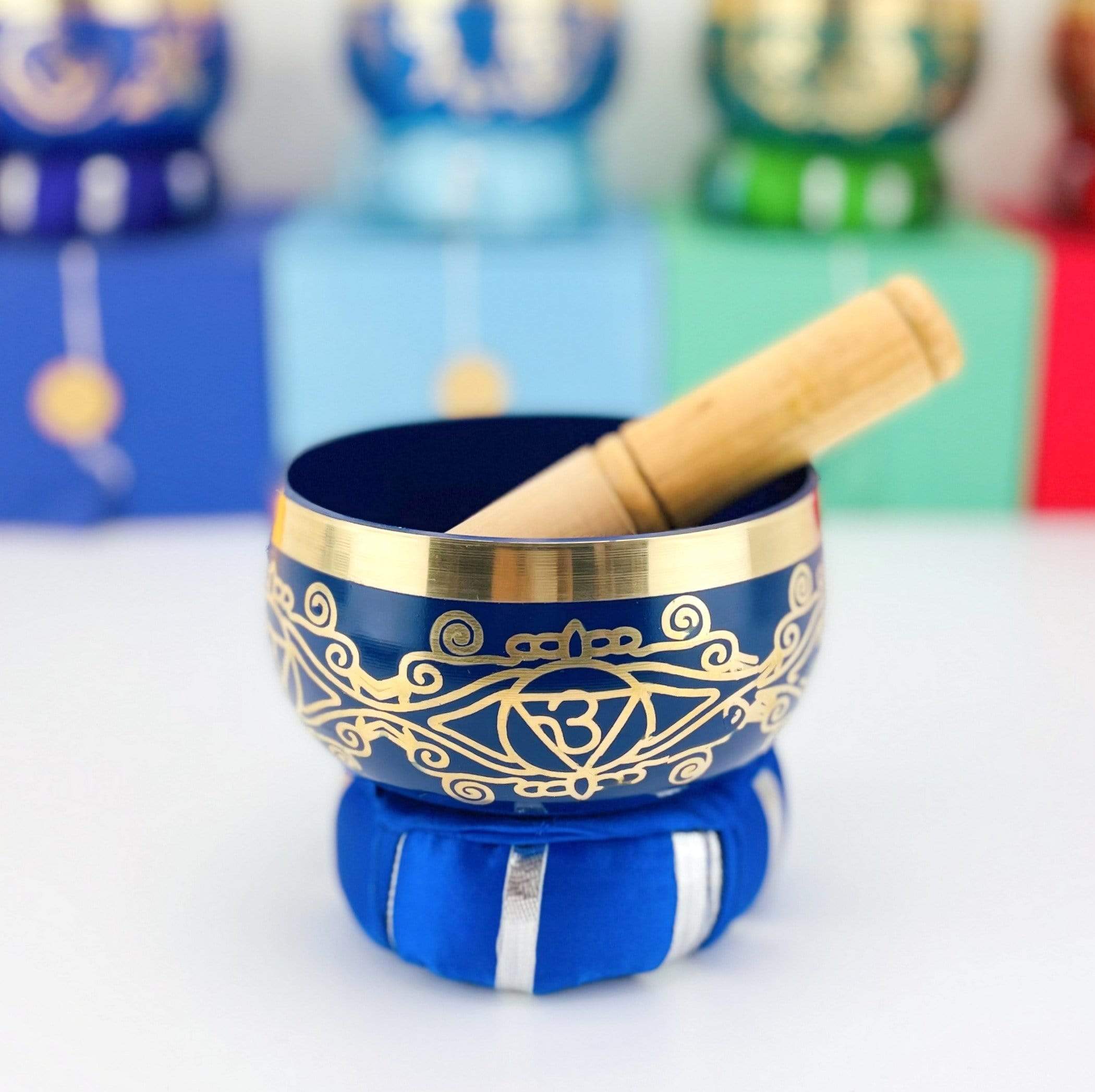 Rock Paradise - Wholesale Meditation Supplies - Brass Tibetan Singing Chakra Bowls - Choose Your Own1
