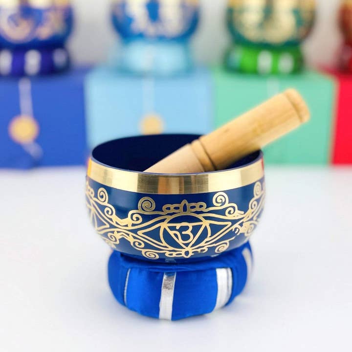 Rock Paradise - Wholesale Meditation Supplies - Brass Tibetan Singing Chakra Bowls - Choose Your Own1