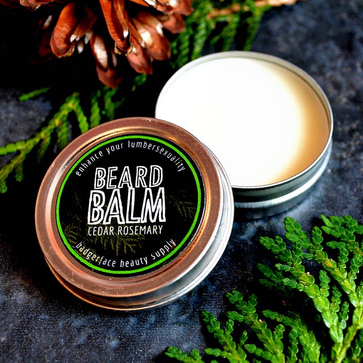 Mini bálsamo para barba. Regalos para el día del padre. Crema natural para barba. para venta al por mayor de Badgerface Beauty Supply