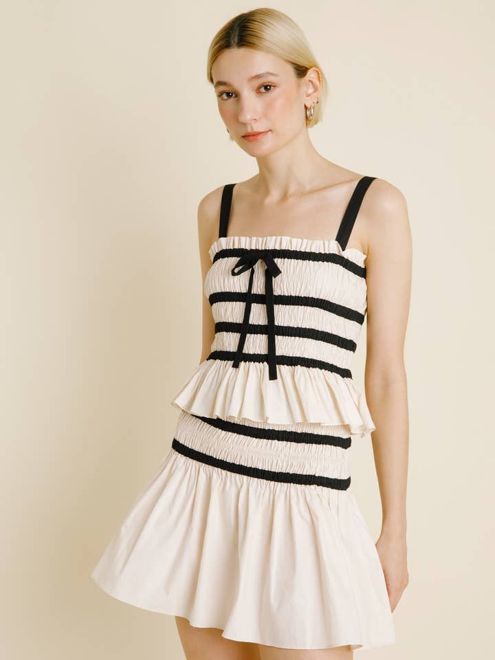 AB1724 - MINIROCK MIT KOMBINIERTEM BESATZ für den Großhandel von Aureum