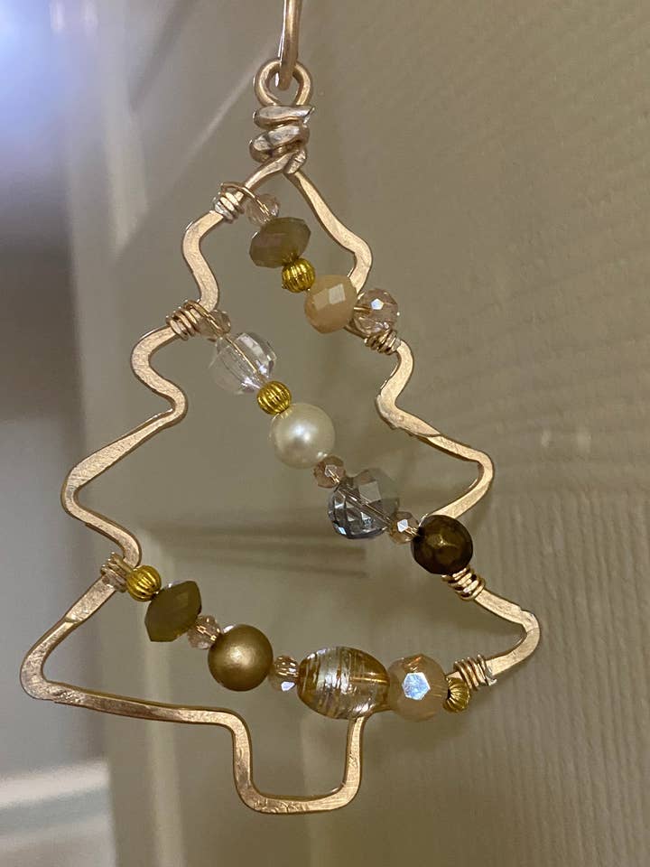 Krystal- og perlebesatte juletræspynt for engroshandel hos Angela Catirina Jones