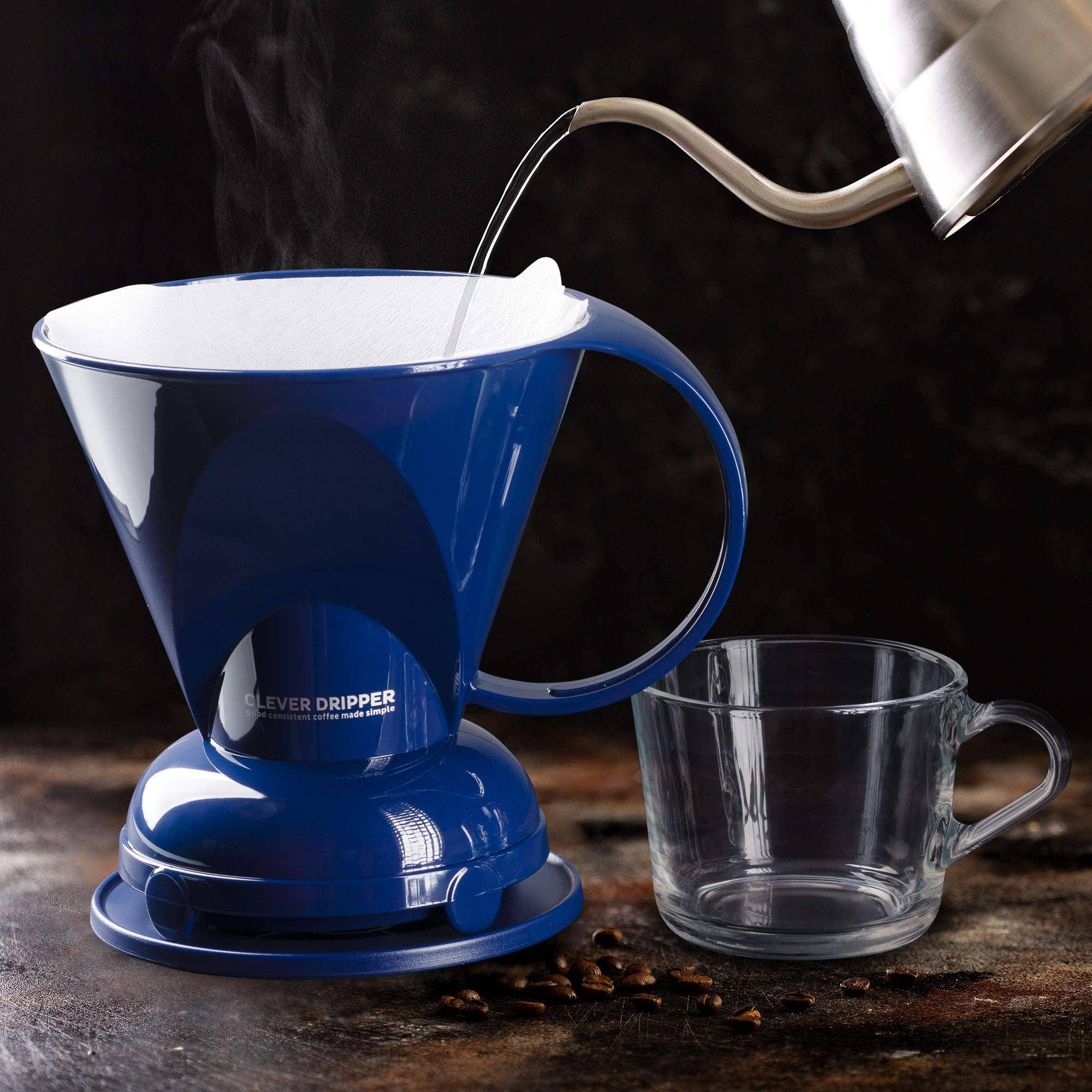 Sable Brew - Wholesale Pour Over & Dripper - Clever Coffee Dripper and Filters, Large 18 oz (Royal Blue)5