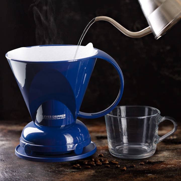 Sable Brew - Wholesale Pour Over & Dripper - Clever Coffee Dripper and Filters, Large 18 oz (Royal Blue)5