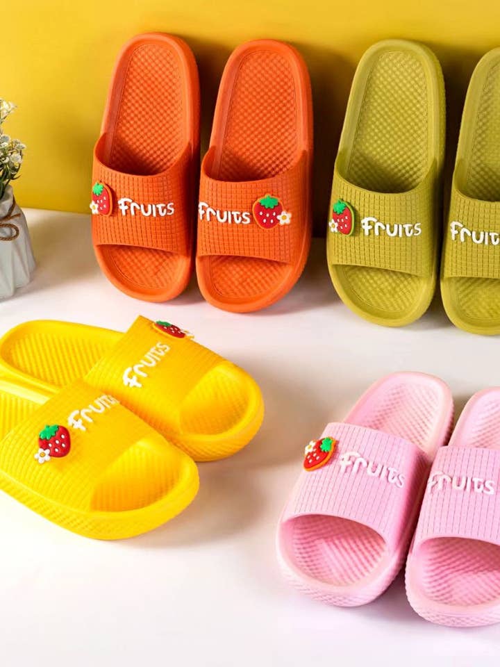 Fruits Summer Daily Home and Outdoor Slippers for wholesale by Suzie Q USA
