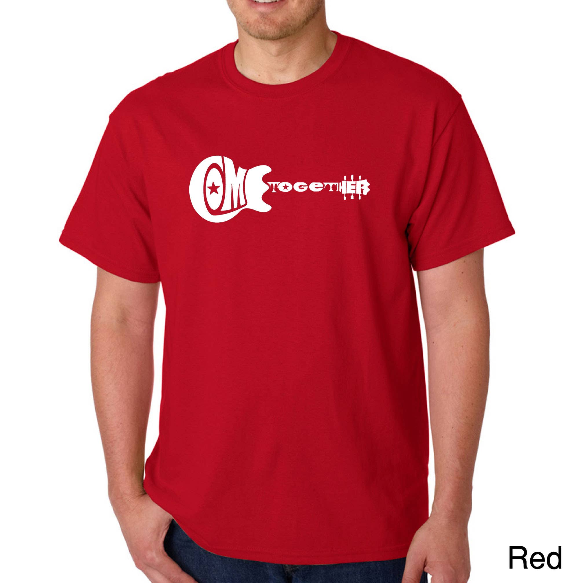 LA Pop Art - Wholesale Screen Printed T-Shirt - Men's - LA Pop Art Men's Word Art T-shirt - COME TOGETHER7