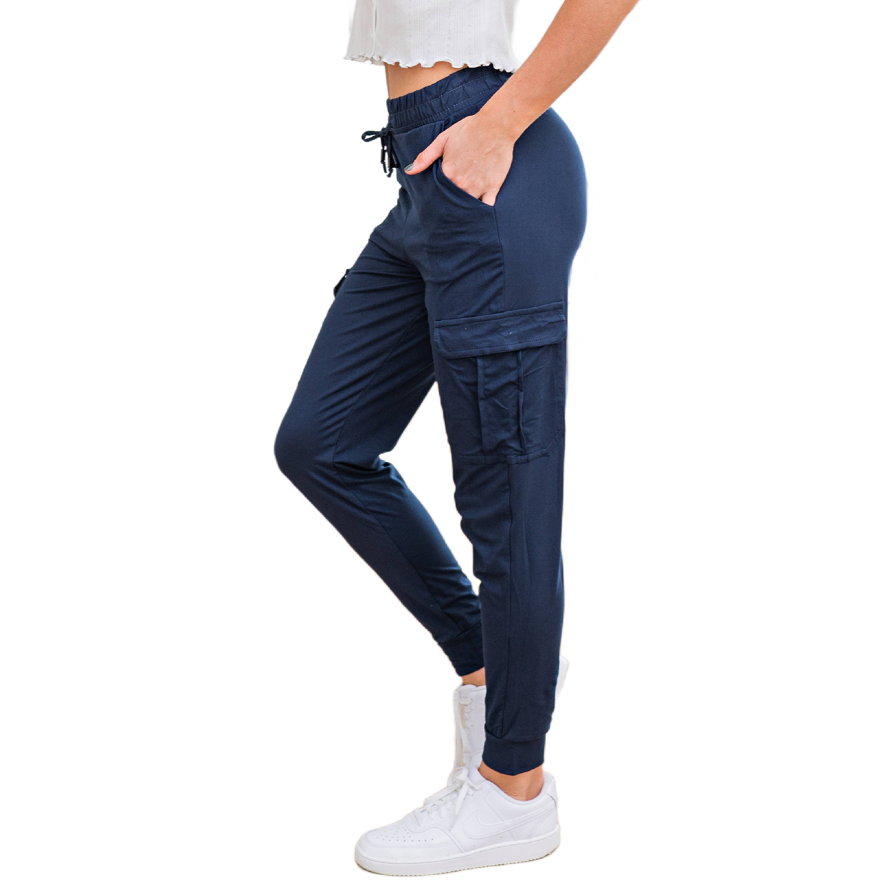 Truly Contagious - Vente Pantalon d'intérieur/de jogging – femme - Pantalon de jogging ultra doux avec poche cargo, tailles 1 à 3 (CJK01/CA500)10