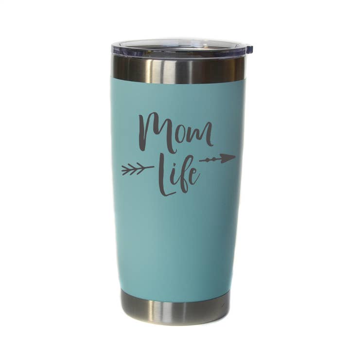 20 oz "Mom Life" Engraved Mug for wholesale by Driftless Studios