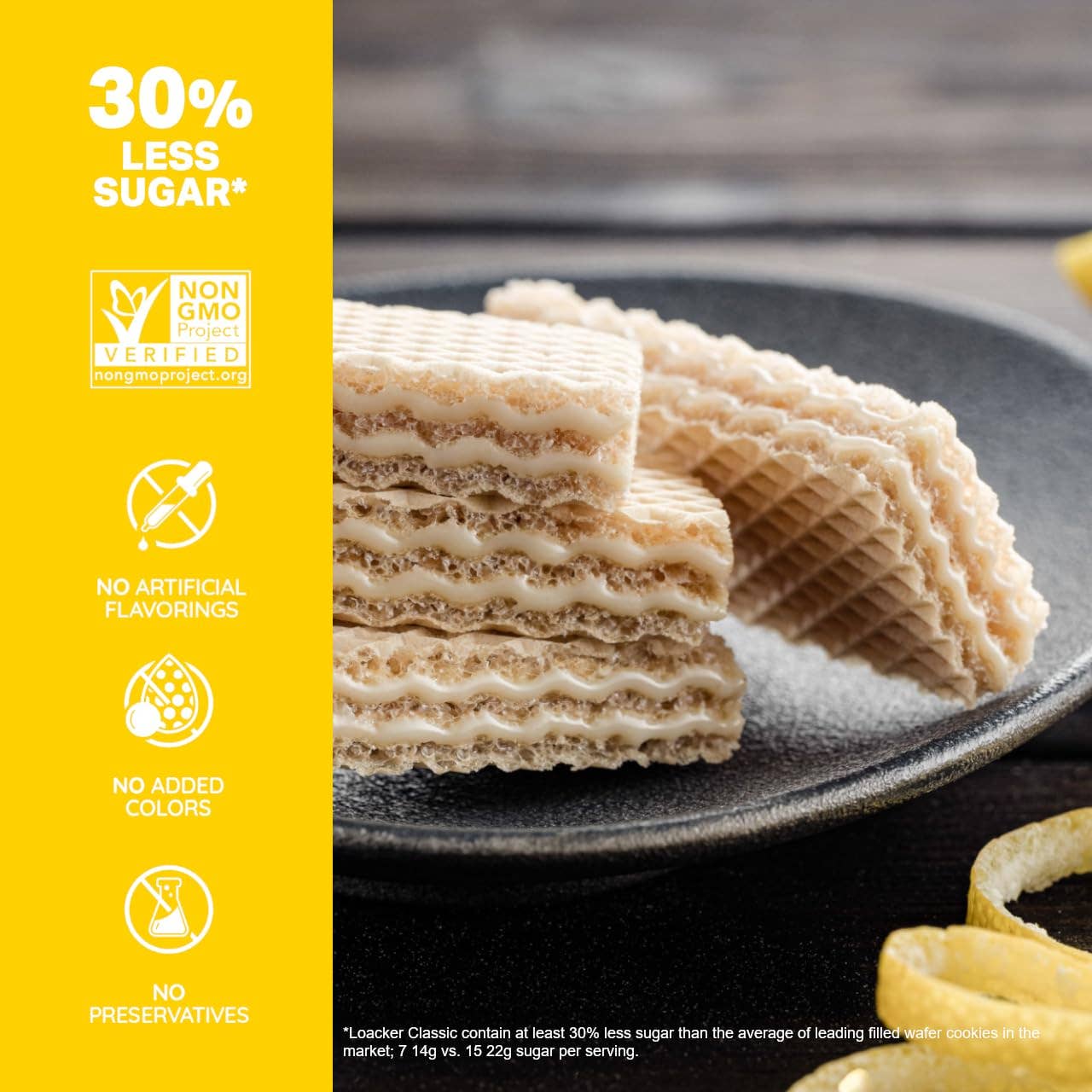 Snacky Candy - Wholesale Biscuit - Loacker Wafer Classic Lemon 1.59 oz 12 count1