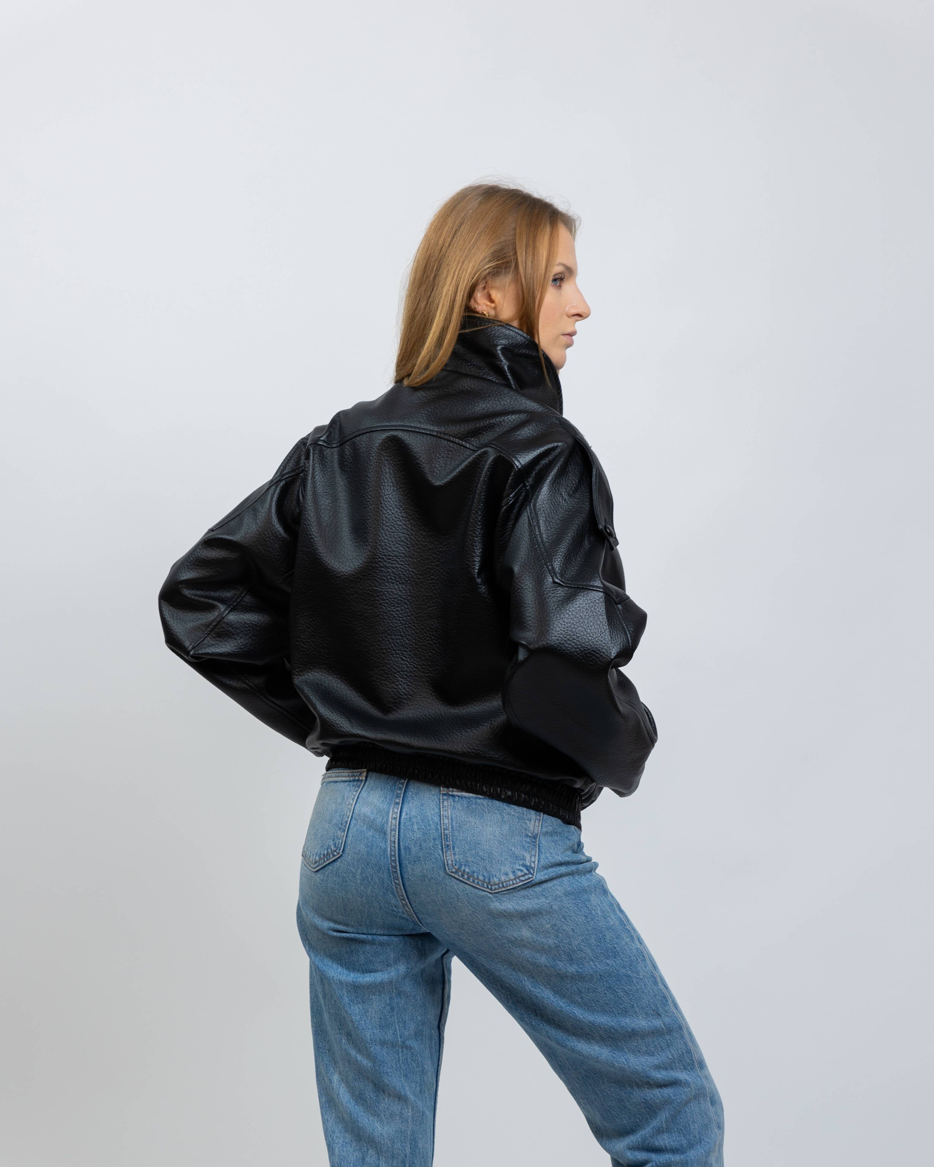 KZELL PARIS - Wholesale Leather Jacket - Women's - FAUX LEATHER BIKER JACKET5