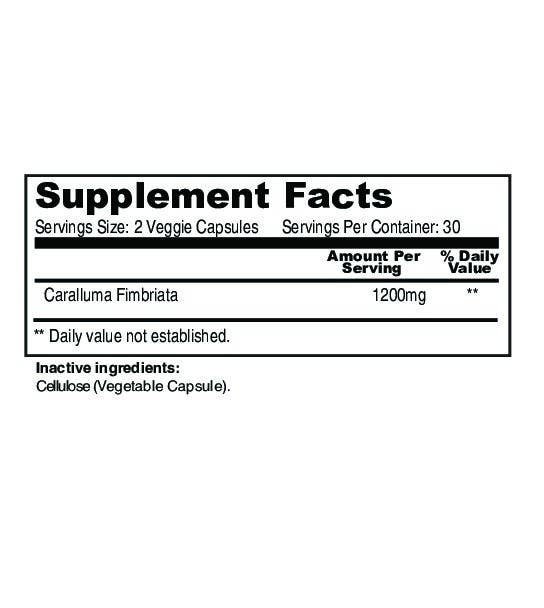 1 Life Science - Vendita all'ingrosso Vitamine/integratori orali - Caralluma Fimbriata 1200mg/2cp 60Vcap1