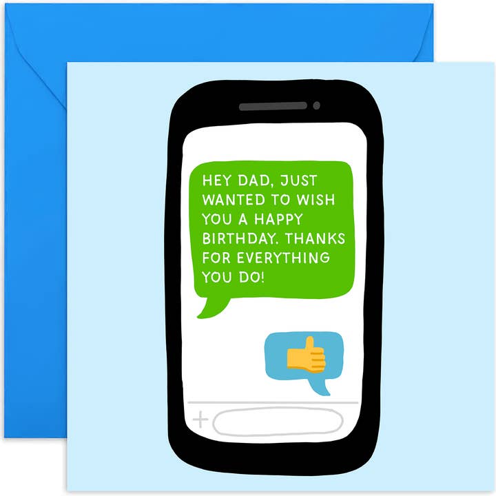 Thumbs Up Dad Card - Far Fødselsdagskort - Kort til far for engroshandel hos Old English Company