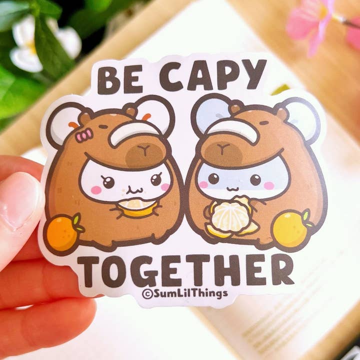 Autocolante Vinil "Seja Capy Juntos" por atacado de SumLilThings