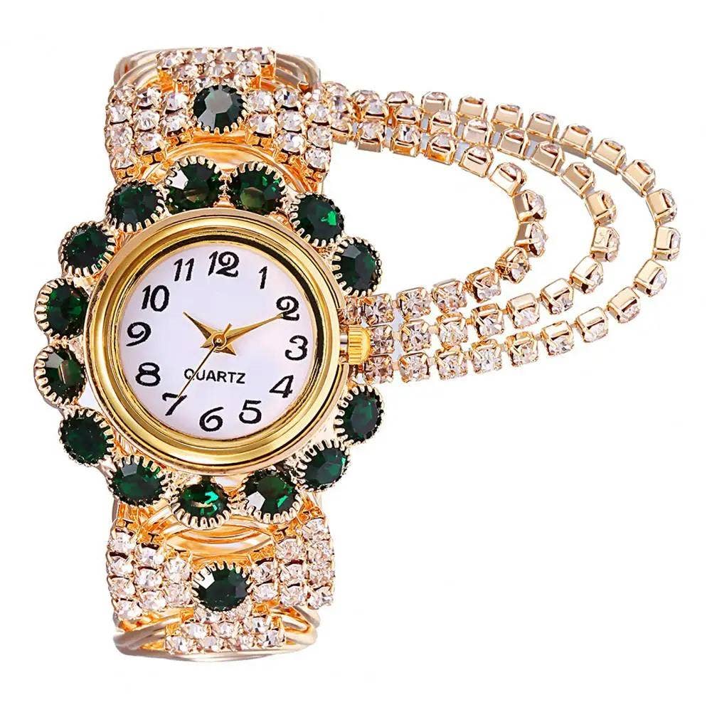 WoodWristCo - Wholesale Wrist Watch - Women's - Rhinestone Quartz Shiny Fashion Watch Jewelry8