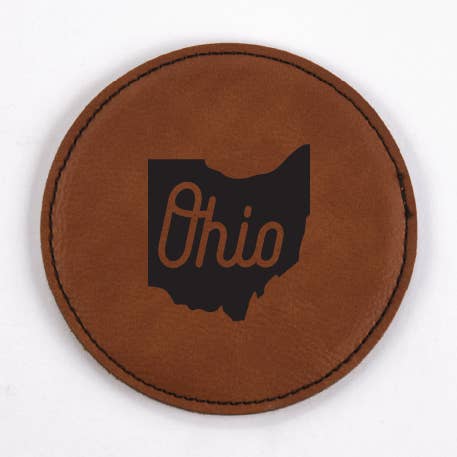 Ohio PU Leather Coasters for wholesale by Classic State