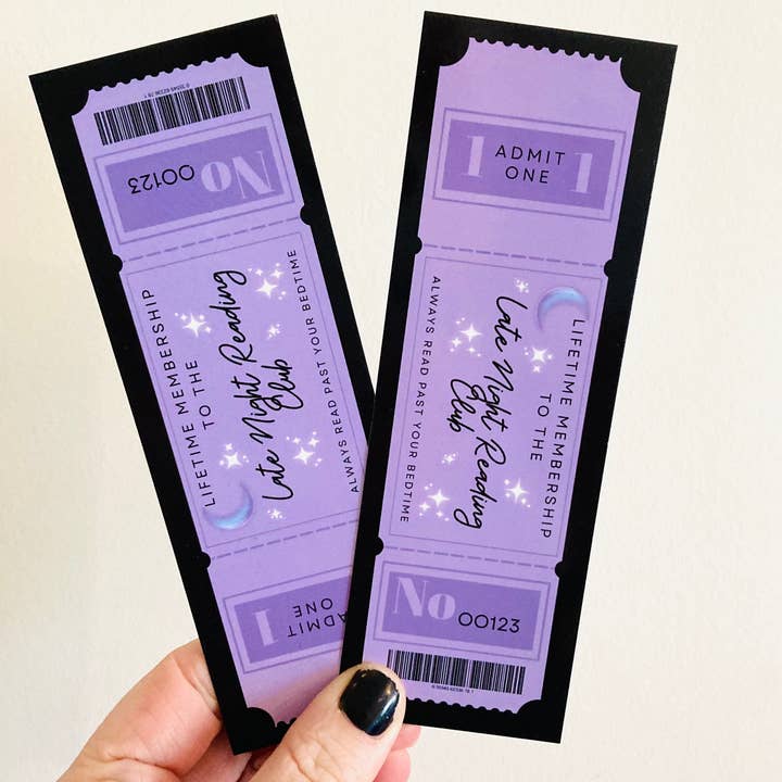 Late night Reading Book Club Bookmark for wholesale by Chapter & Ink