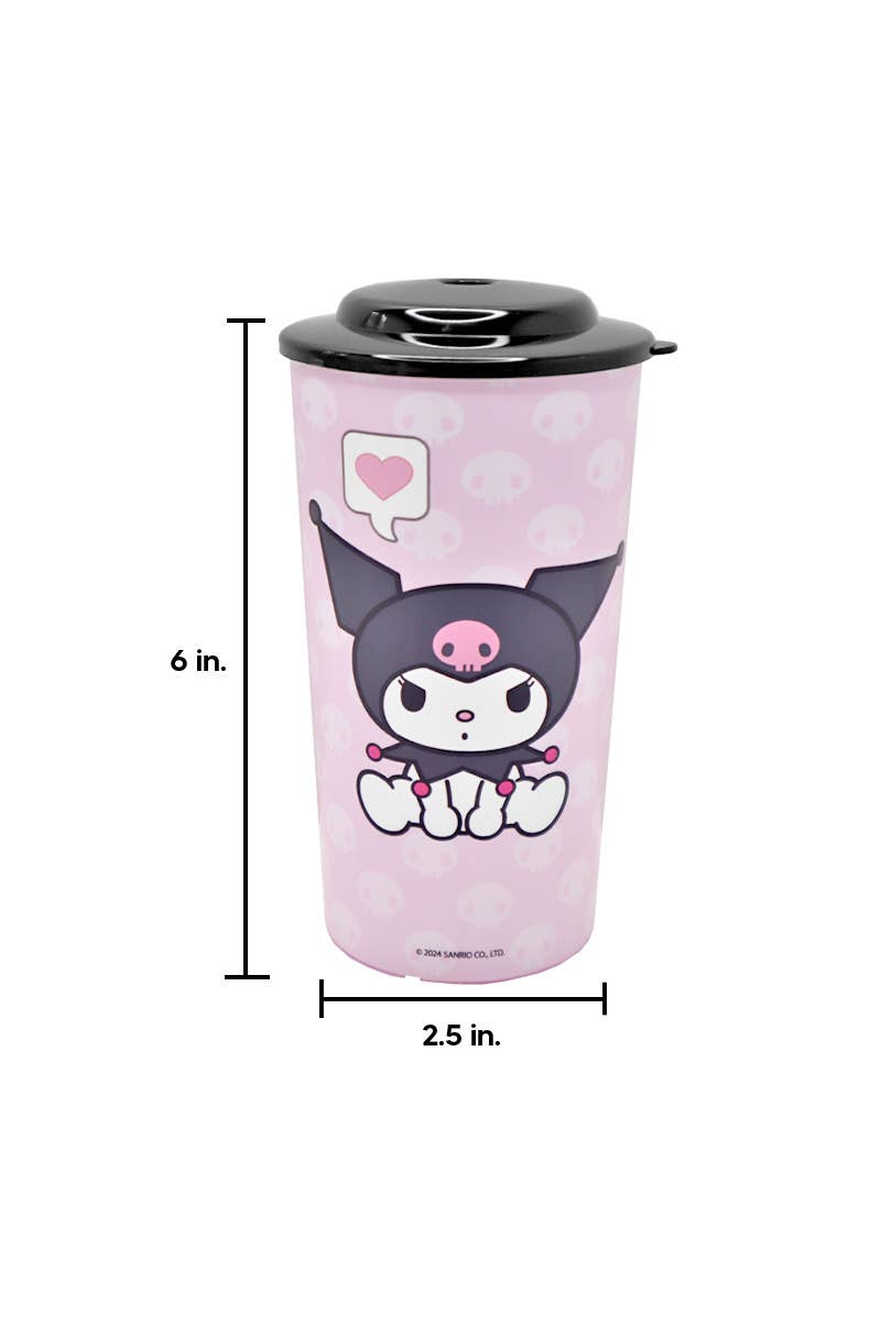 PINEAPPLE Beauty - Wholesale Drinking Glass/Cup - Kids & Baby - UPD KUSP Kuromi 16oz Tumbler Cup w/ Lid and Straw - 6 4