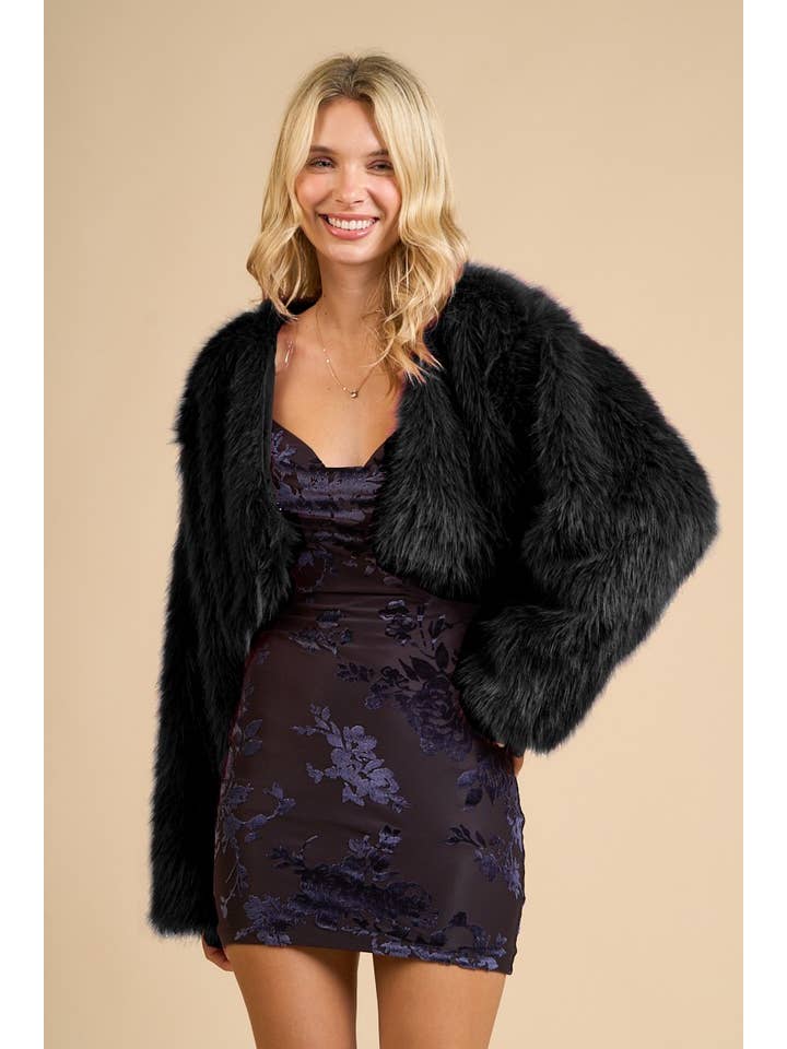 Hesperus - Wholesale Jacket - Women's - LONG FUR OPEN FRONT CROPPED JACKET5