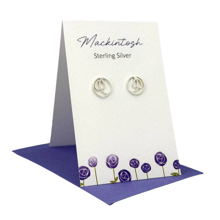 Mackintosh Leaf Studs for wholesale by Glenna Studios