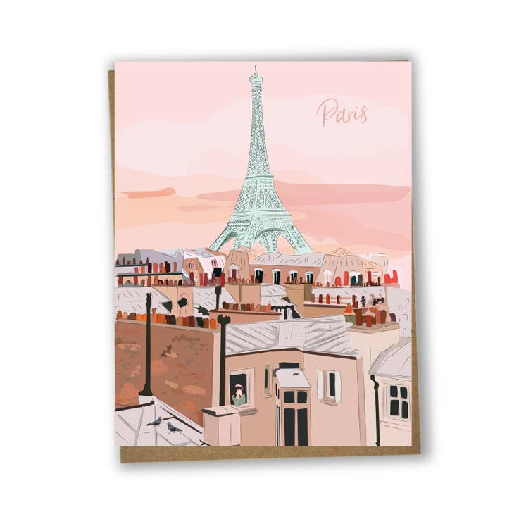 Cities - Paris travel card for wholesale by Lili Graffiti