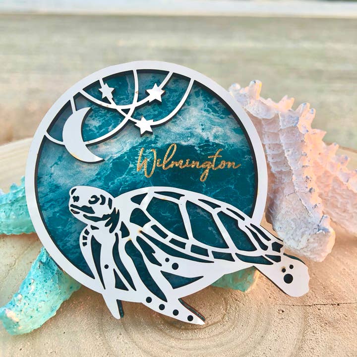 Customizable Sea Turtle Magnet for wholesale by Wackadoodles