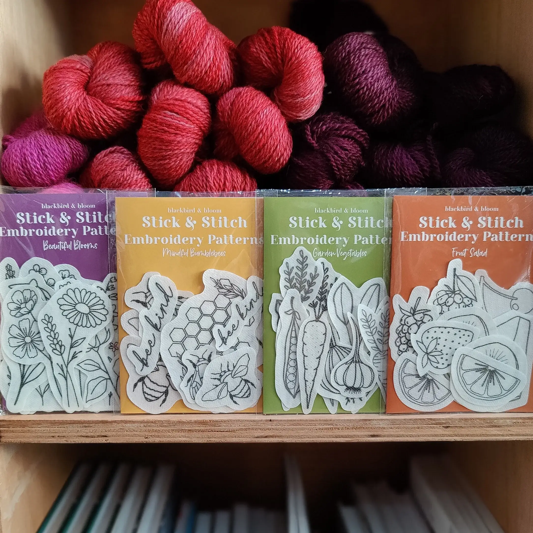 Blackbird & Bloom Embroidery - Wholesale Embroidery/Cross Stitch Supplies - Beautiful Blooms Stick & Stitch Embroidery Patterns1