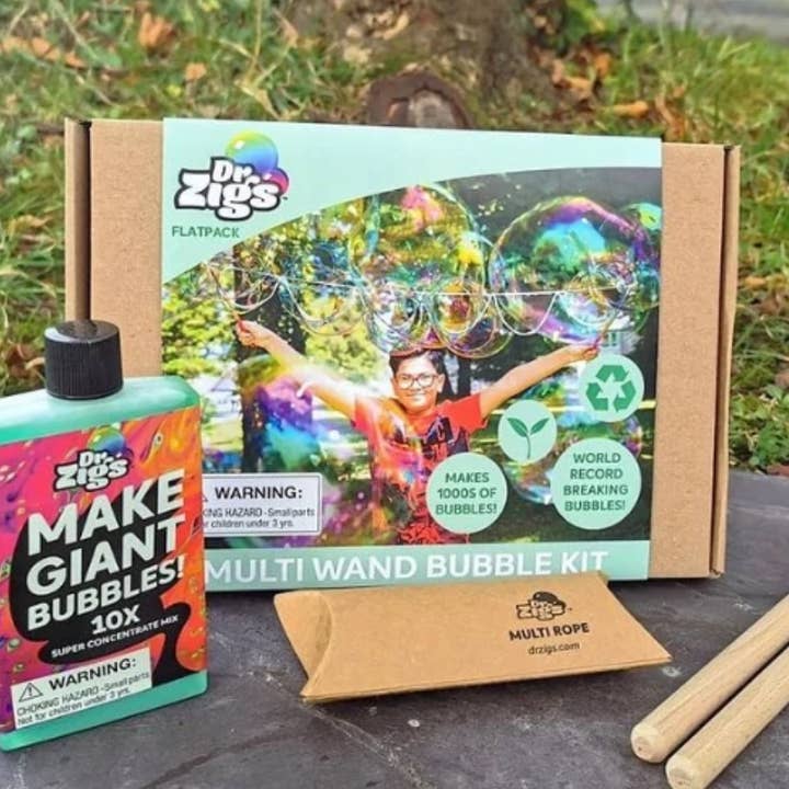 Dr Zigs - Wholesale Bubble Wand - Kids - Multi Wand Flatpack Bubble Kit